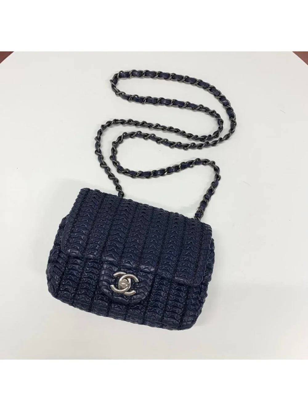 Chanel Cloche Flap CC Logo Lambskin Shoulder Bag